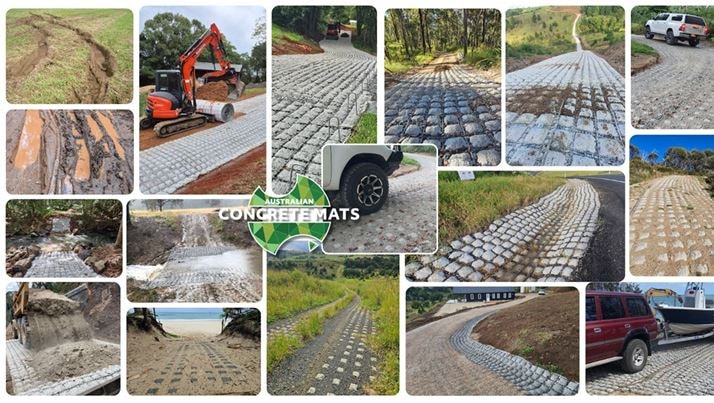 Australian Concrete Mats installation — erosion control and ground stabilisation